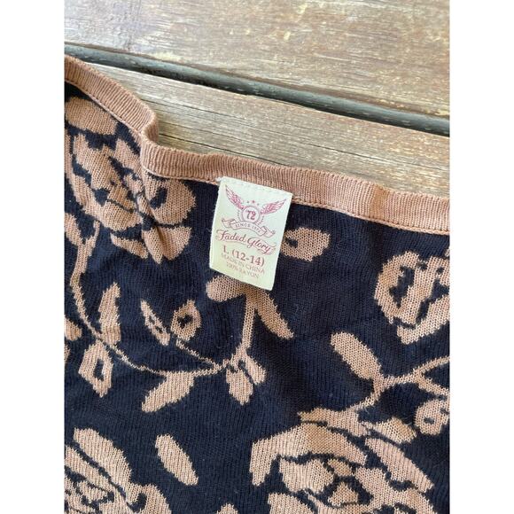 Juniors large Faded Glory reversible sweater cardigan - Picture 2 of 3
